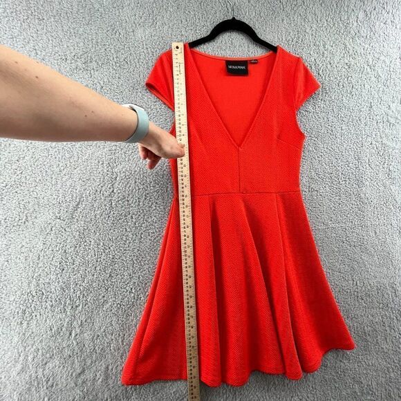 MINKPINK Orange Skater Dress Womens Small - Picture 11 of 14